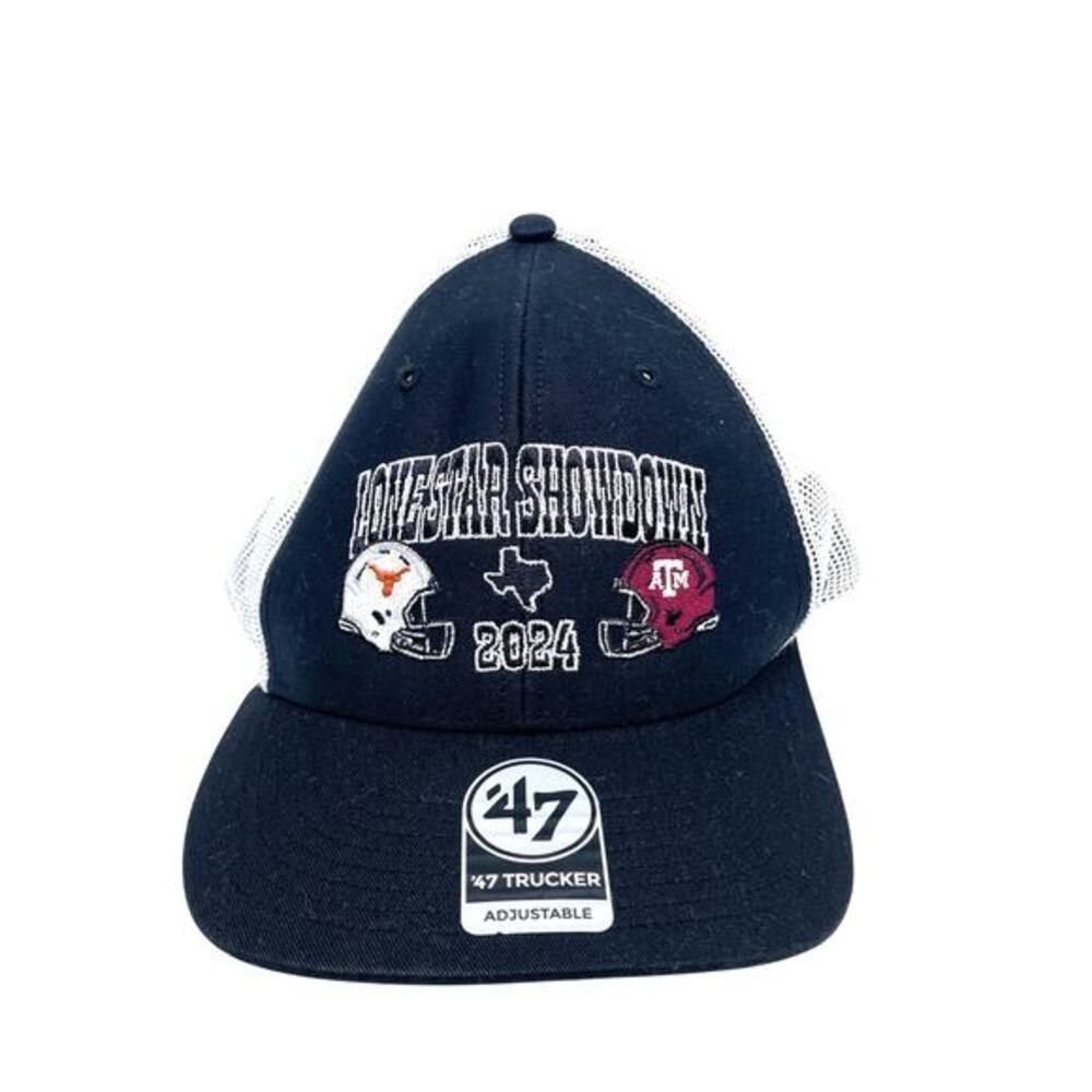 47 Brand Lone Star Showdown 2024 Hitch Adjustable Hat Black White Adult OS